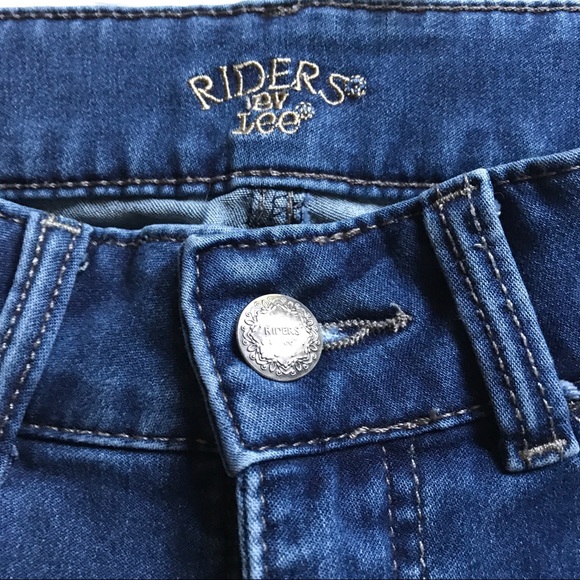 Riders by Lee Capri Navy Jeans Size 8 - Picture 2 of 6